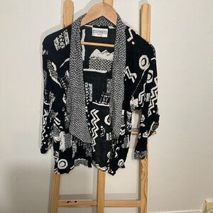 Peter Popovitch vintage petite beaded open front cardigan one size